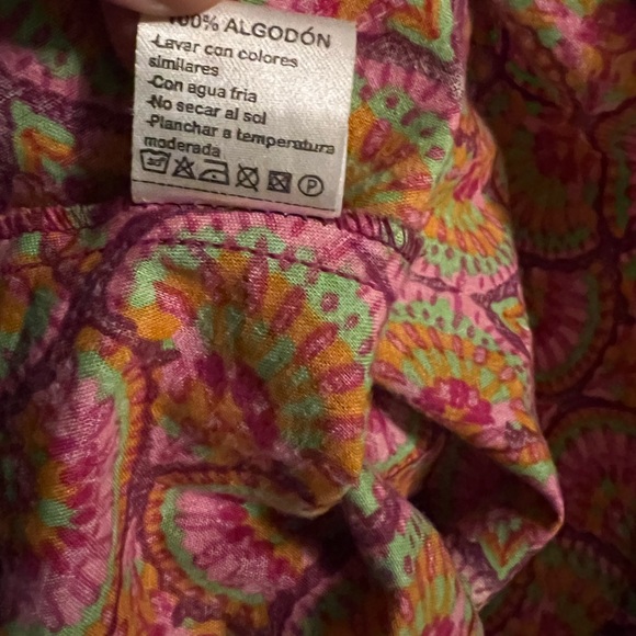 Lingam Barcelona Moda psychedelic pink and Orange print pattern cotton tank top - Picture 8 of 8